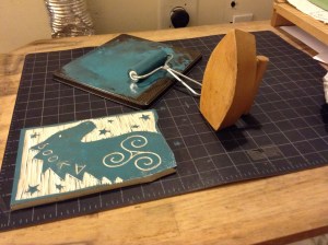 Safety cut image and ink for thank you cards