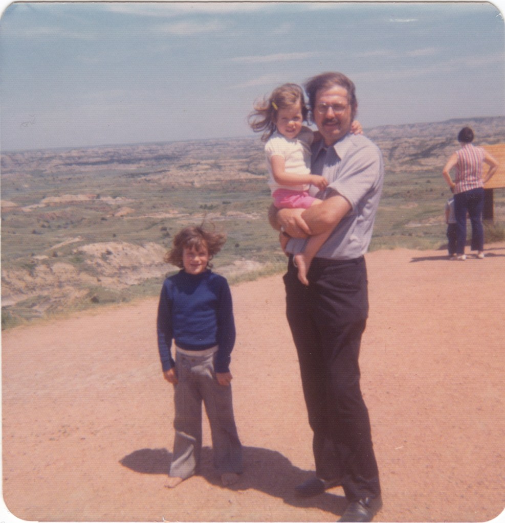 In the Badlands with my Dad and older brother Bob 1973. We are not simply tourists on this Earth. She is our Home.