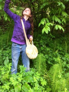 Martin picking some blossoms