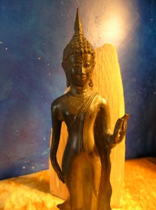 The Walking Buddha represents grace and internal beauty.
