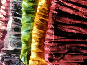 Rainbow with dyed with natural dyes.