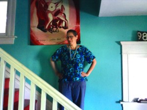 Those in the know about fashion, suggested some clothing ideas. The Mini MuMu solution was quite effective, as you can see here.