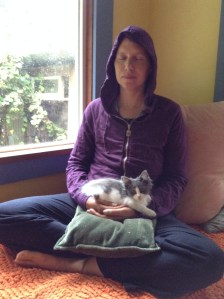 Mr. Sparky AKA RatBag invited himself into my morning meditation, giving it a purr soundtrack.