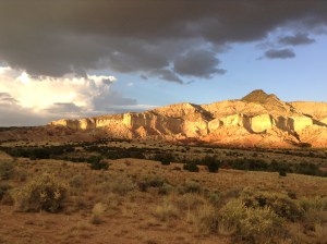 Sunset on the way to Santa Fe