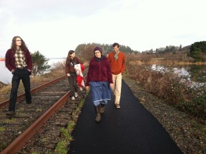 The Family Daire on a walk Christmas Day.
