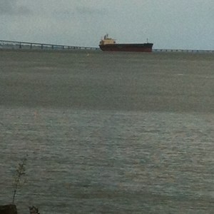 Ship during a squall on Saturday