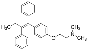 Chemical Structure of Tamoxifen C26H29NO