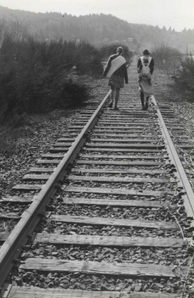 Walking with my friend Kathy and our babies in early spring 1999