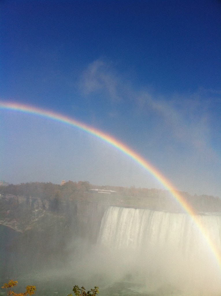 Rainbow at Niagara Falls- proof that there is beauty in the world.
