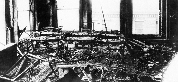 The aftermath of the fire.