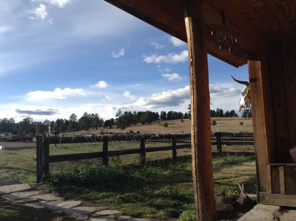 from the porch on the ranch.
