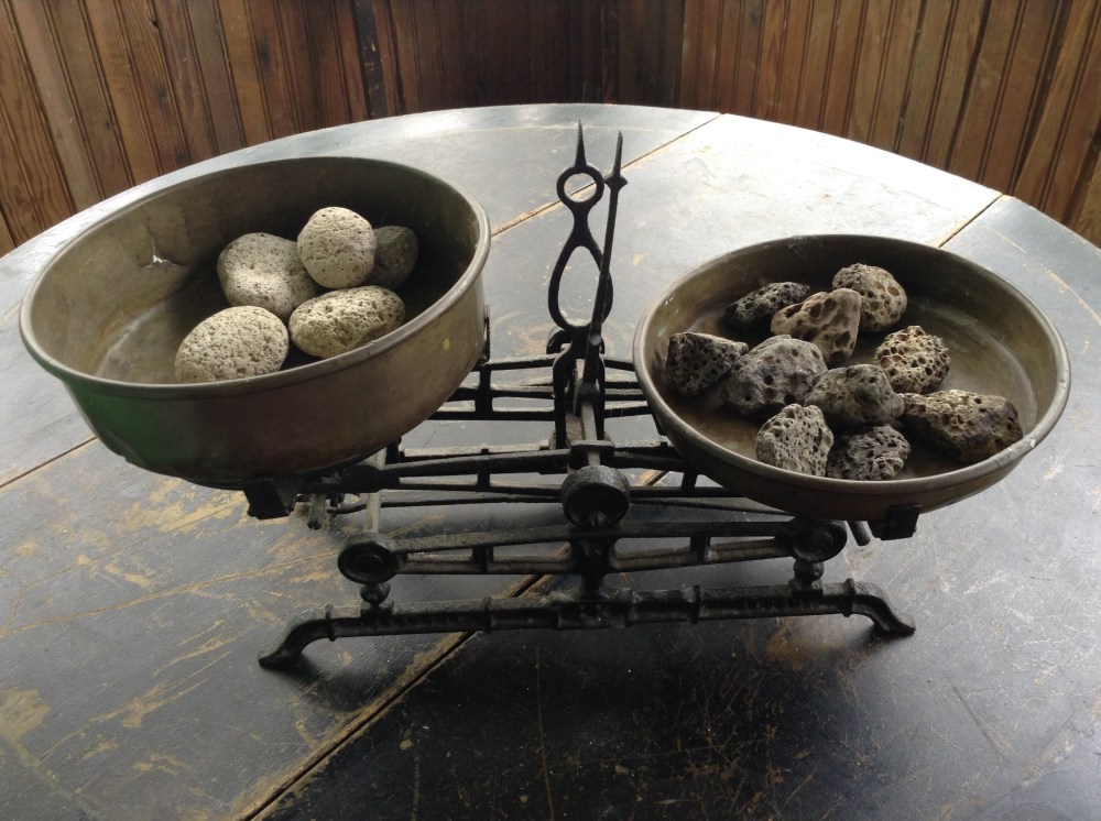 The balance scale has come out with more pebbles on the stop side than the keep taking side.